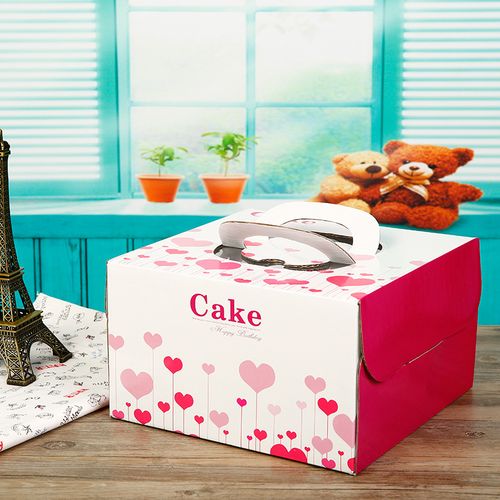 供应定做浪漫蛋糕盒生日蛋糕纸盒彩色印刷烘焙蛋糕包装盒